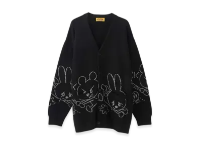 HYSTERIC GLAMOUR Ben And Lucy Jacquard Cardigan "Black"
