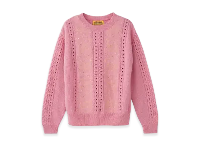 HYSTERIC GLAMOUR Snake Loop Embroidered Sweater "Pink"