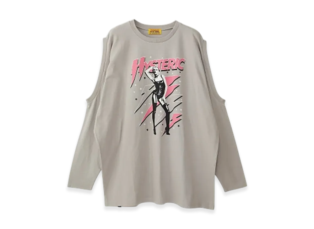 HYSTERIC GLAMOUR The Prettiest Stars Oversized T-Shirt "Gray"
