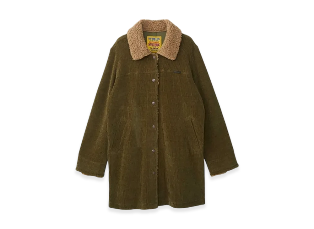 HYSTERIC GLAMOUR Fleece-Lined Trench Coat "Khaki"