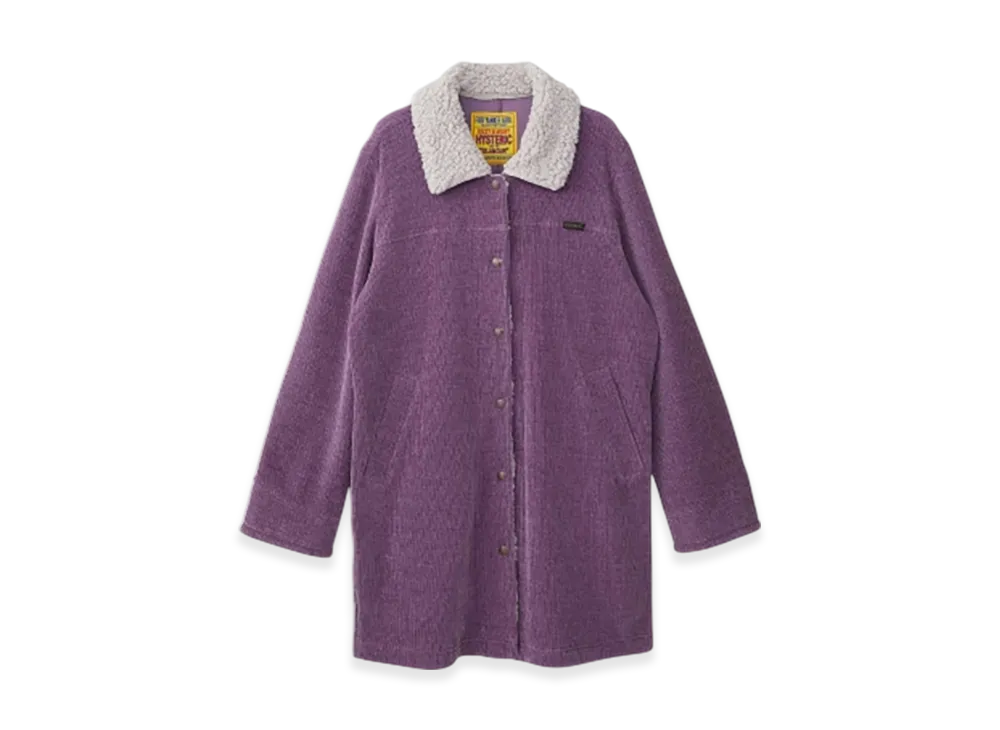 HYSTERIC GLAMOUR Fleece-Lined Trench Coat "Purple"