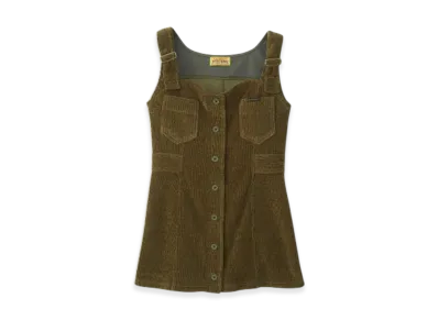 HYSTERIC GLAMOUR Corduroy Jumper Skirt "Khaki"