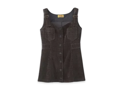 HYSTERIC GLAMOUR Corduroy Jumper Skirt "Charcoal Gray"