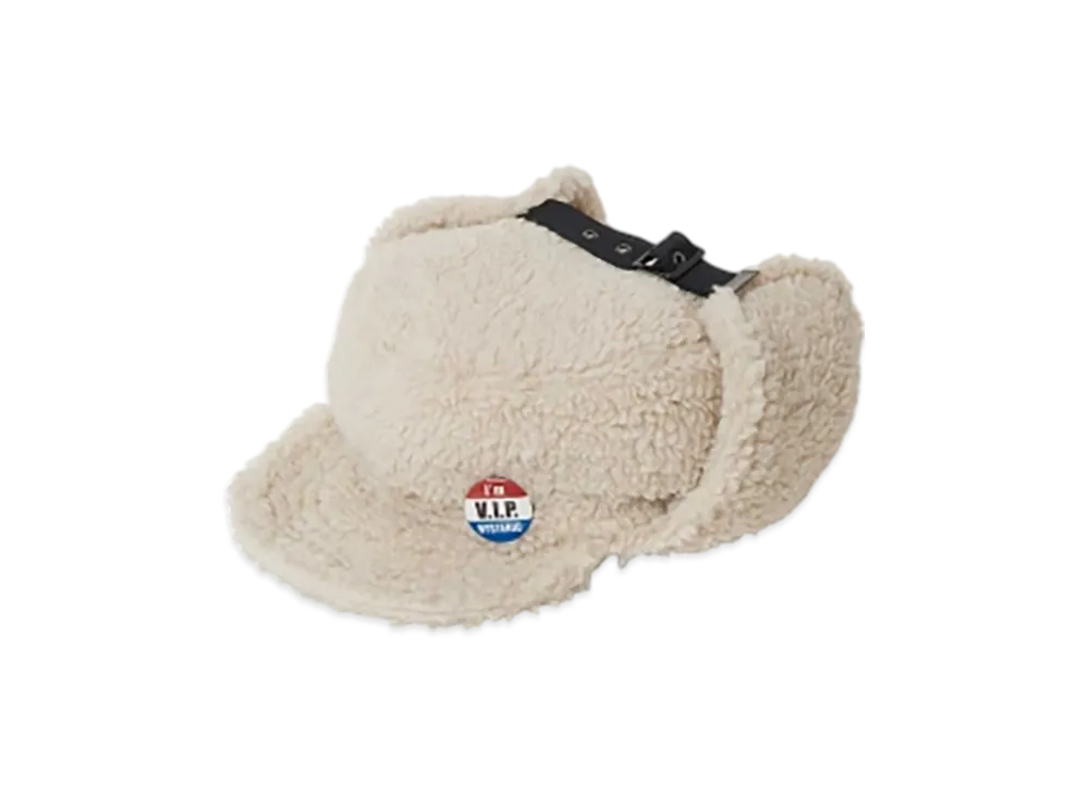 HYSTERIC GLAMOUR I'M V.I.P. Hysteric Boa Flight Cap "White"