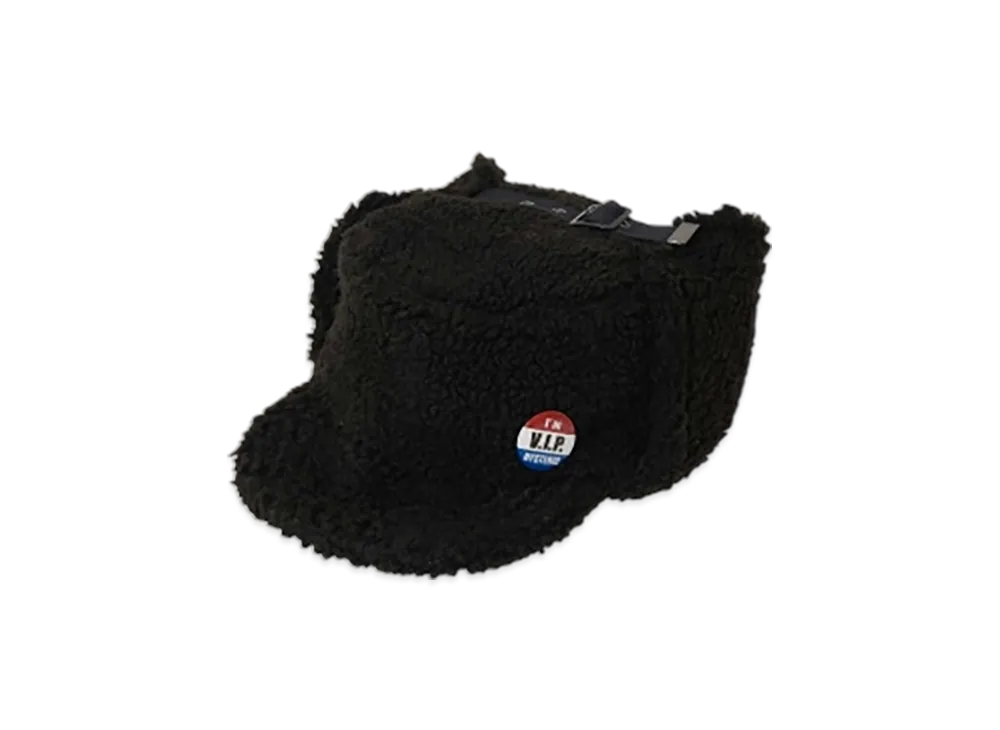 HYSTERIC GLAMOUR I'M V.I.P. Hysteric Boa Flight Cap "Black"