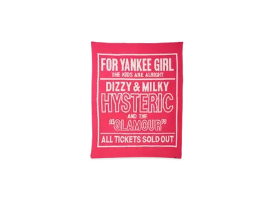 HYSTERIC GLAMOUR Dizzy & Milky Knit Blanket "Pink"