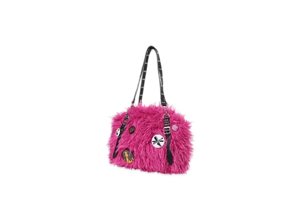 HYSTERIC GLAMOUR Studded Belt Fur Bag "Pink"