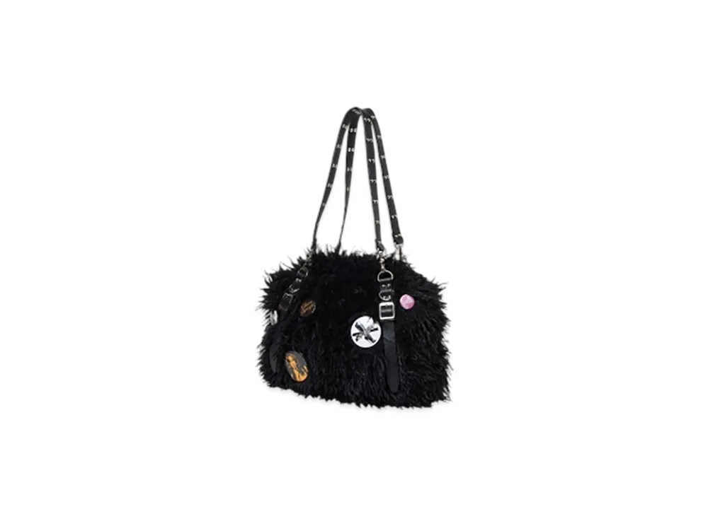 HYSTERIC GLAMOUR Studded Belt Fur Bag "Black"