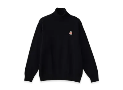 HYSTERIC GLAMOUR Vixen Girl Patch Turtleneck Sweater "Black"