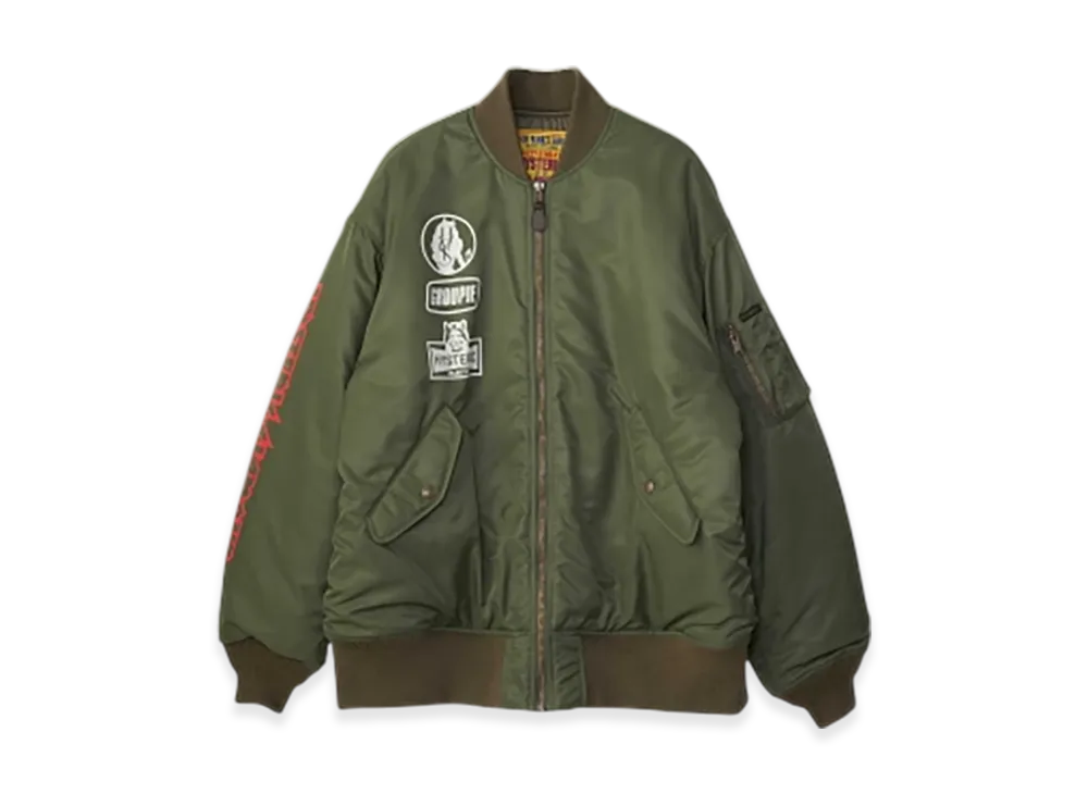 HYSTERIC GLAMOUR Devils Racing MA-1 "Khaki"