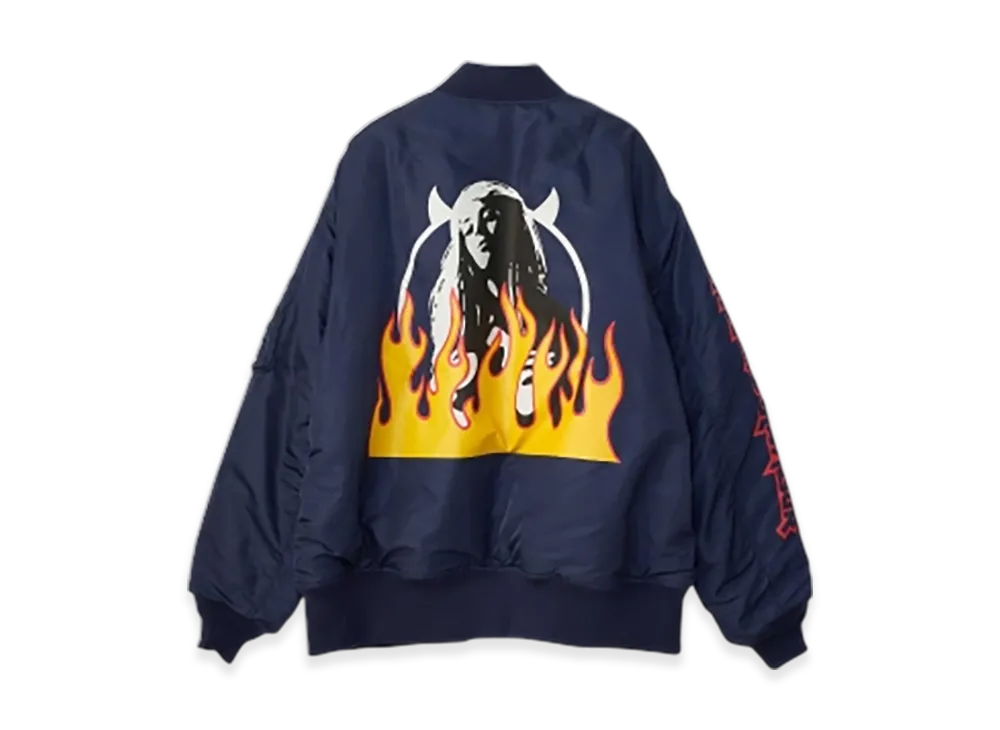 HYSTERIC GLAMOUR Devils Racing MA-1 "Navy"