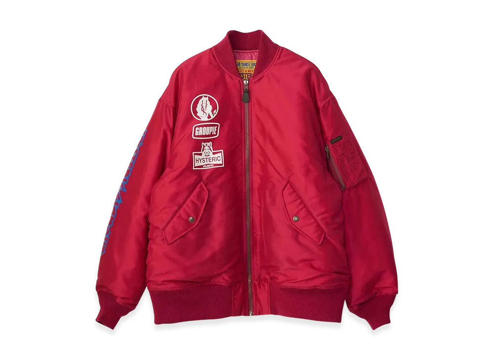 HYSTERIC GLAMOUR Devils Racing Ma-1 "Pink"