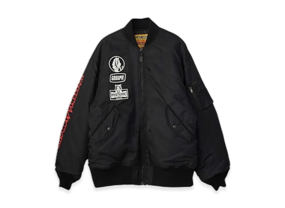 HYSTERIC GLAMOUR Devils Racing MA-1 "Black"