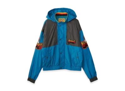 HYSTERIC GLAMOUR Bad Ass Fire Hooded Blouson "Blue"