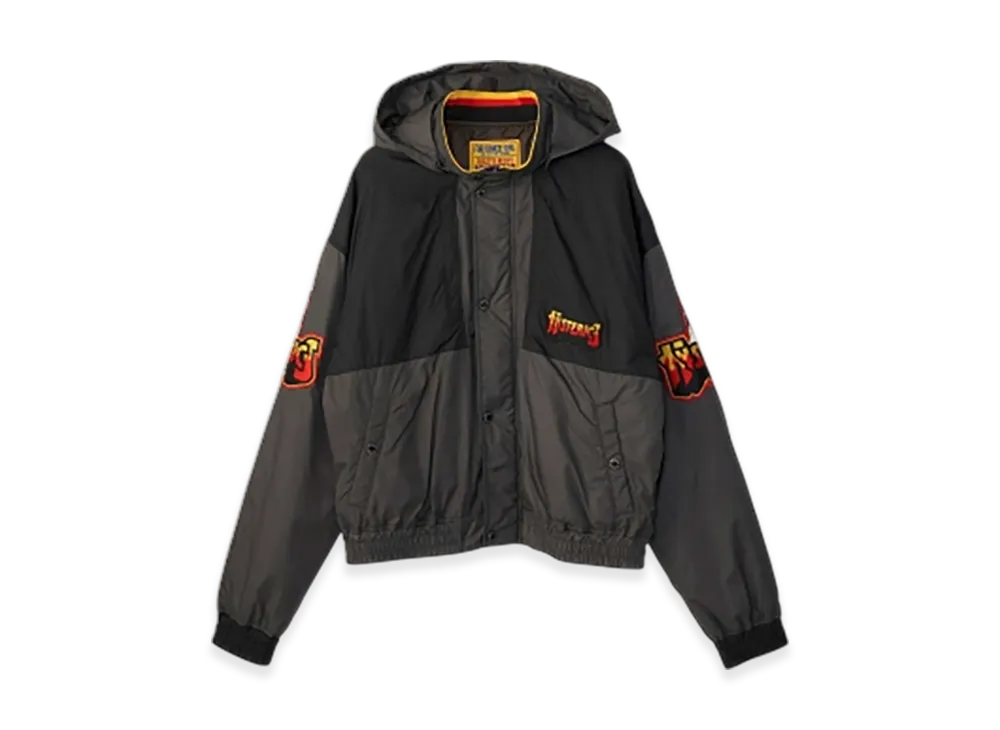 HYSTERIC GLAMOUR Bad Ass Fire Hooded Blouson "Gray"