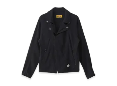 HYSTERIC GLAMOUR Guitar Girl Patch Fleece Rider'S Blouson "Black"