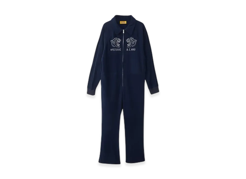 HYSTERIC GLAMOUR Hysteric Tiger Embroidered Jumpsuit "Navy"