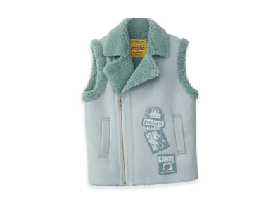 HYSTERIC GLAMOUR Punk Custom Eco Mouton Vest "Green"