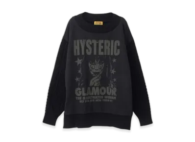 HYSTERIC GLAMOUR The Illustrated Woman Sweater "Black"
