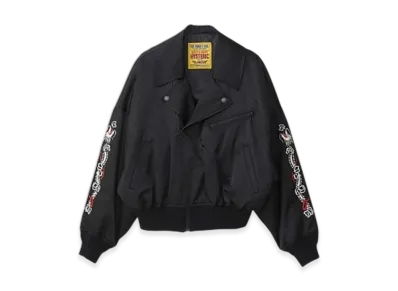 HYSTERIC GLAMOUR Dragon Embroidered Rider'S Sukajan Jacket "Black"