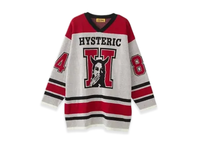 HYSTERIC GLAMOUR Speak No Evil Jacquard Pullover "White"