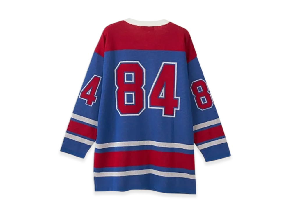 HYSTERIC GLAMOUR Speak No Evil Jacquard Pullover "Blue"