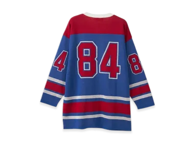 HYSTERIC GLAMOUR Speak No Evil Jacquard Pullover "Blue"