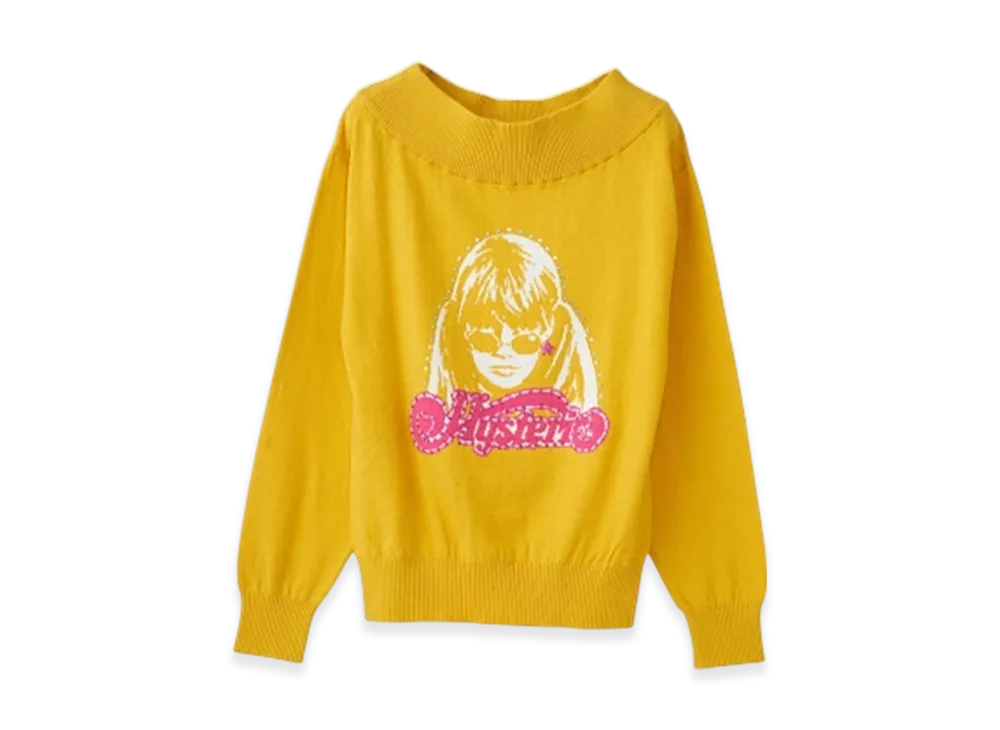 HYSTERIC GLAMOUR Hysteric Service Jacquard Pullover "Yellow"