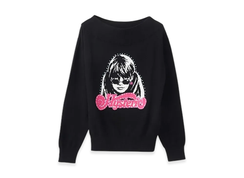 HYSTERIC GLAMOUR Hysteric Service Jacquard Pullover "Black"