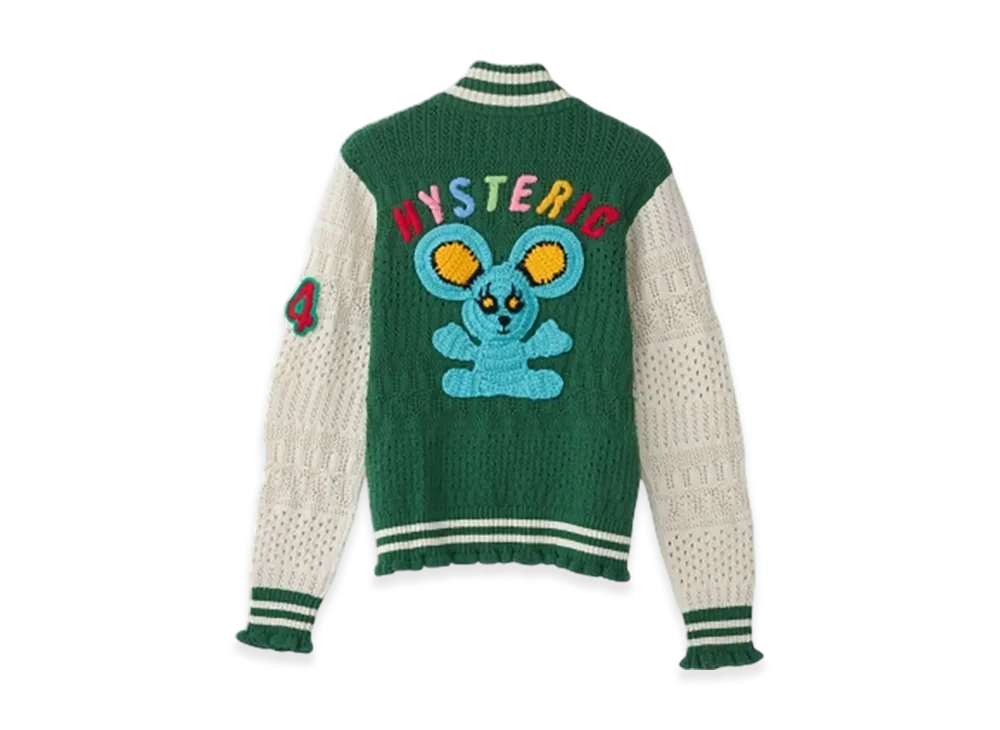 HYSTERIC GLAMOUR Mouse Patch Jumper "Green"