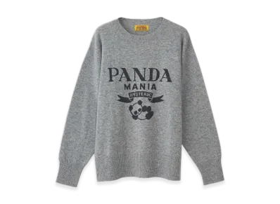 HYSTERIC GLAMOUR Panda Mania Knitted Sweater "Top Gray"