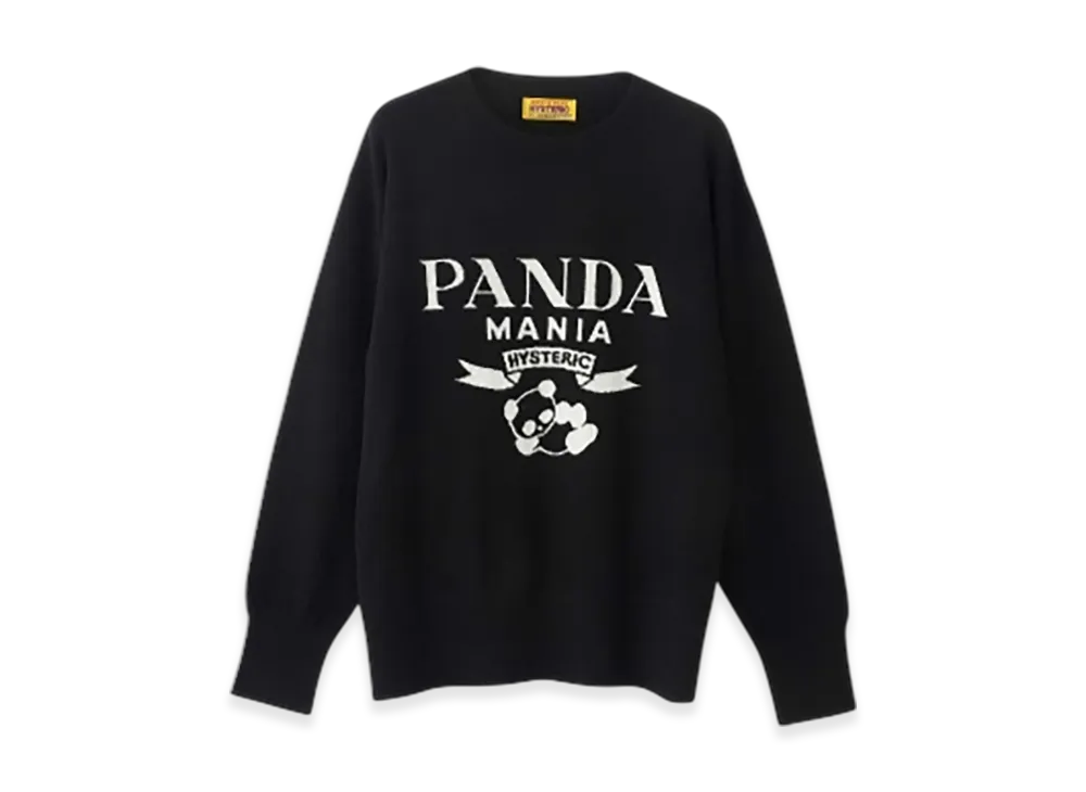 HYSTERIC GLAMOUR Panda Mania Knitted Sweater "Black"