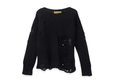 HYSTERIC GLAMOUR Spider Web Crash Sweater "Black"