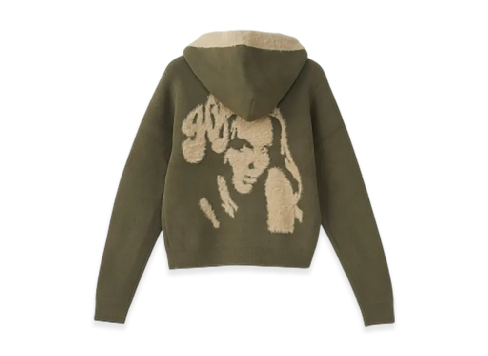 HYSTERIC GLAMOUR Hysteric Woman Jacquard Hoodie "Khaki"