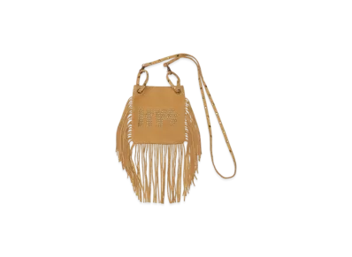 HYSTERIC GLAMOUR Logo Stud Fringe Mini Bag "Beige"