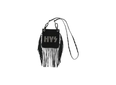 HYSTERIC GLAMOUR Logo Stud Fringe Mini Bag "Black"