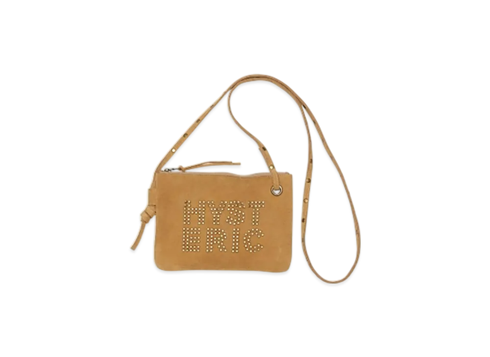 HYSTERIC GLAMOUR Logo Stud Sacoche "Beige"