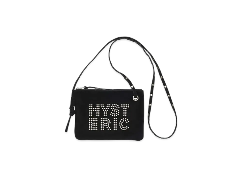 HYSTERIC GLAMOUR Logo Stud Sacoche "Black"