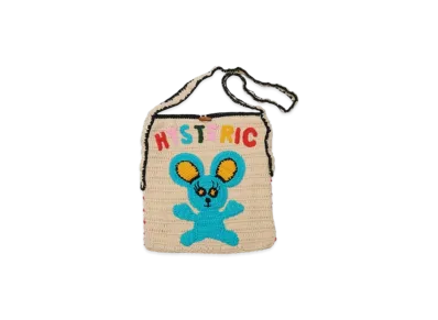 HYSTERIC GLAMOUR Hys Mouse Hand-Knitted Shoulder Bag "White"
