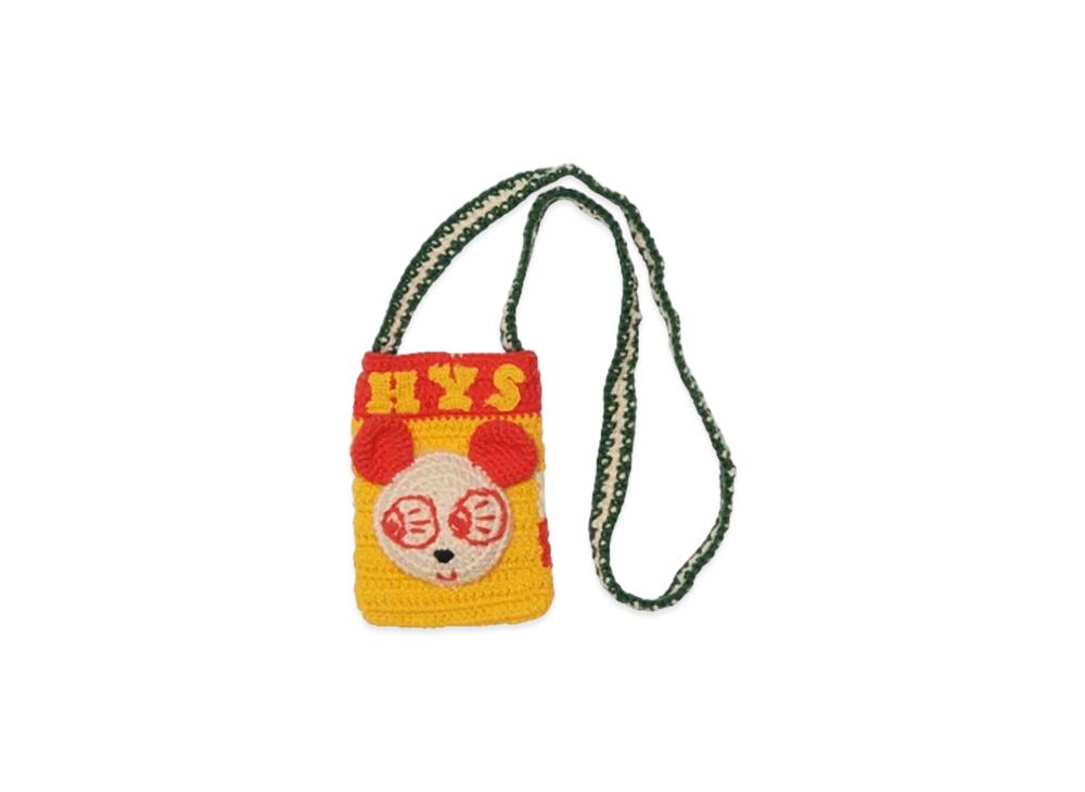 HYSTERIC GLAMOUR Hand-Knitted Mini Sacoche "Green"