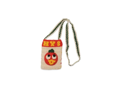 HYSTERIC GLAMOUR Hand-Knitted Mini Sacoche "White"