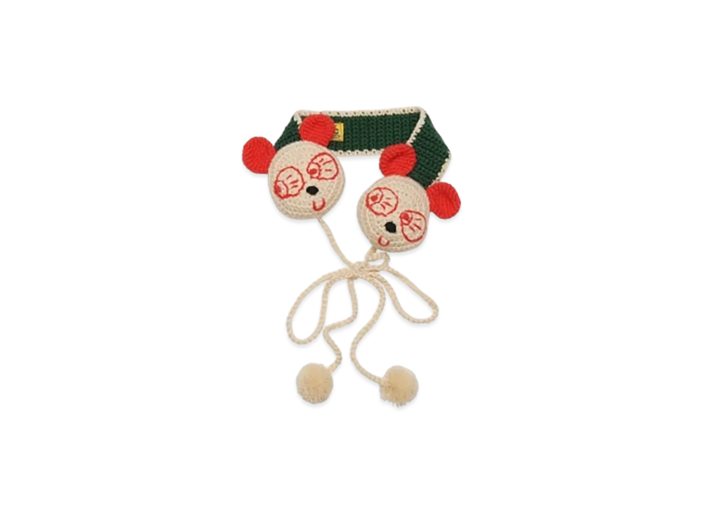 HYSTERIC GLAMOUR Hand-Knitted Earmuffs "Green"