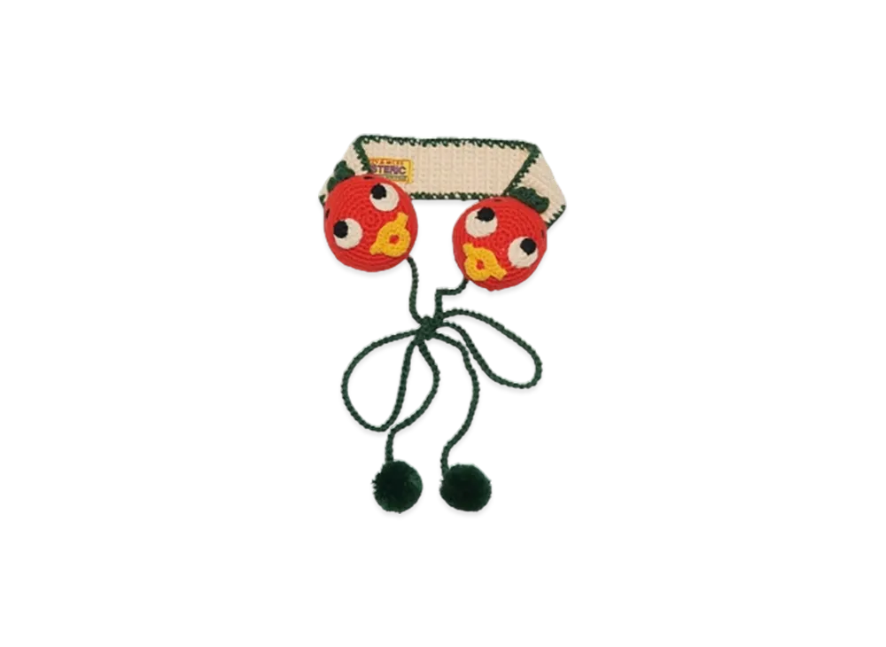 HYSTERIC GLAMOUR Hand-Knitted Earmuffs "White"