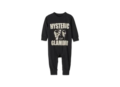 HYSTERIC GLAMOUR Kids Evil Skull Coverall "Black"