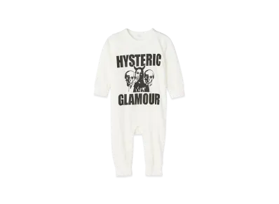 HYSTERIC GLAMOUR Kids Evil Skull Coverall "White"