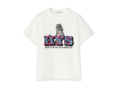 HYSTERIC GLAMOUR Next Level Embroidery T-Shirt "White"