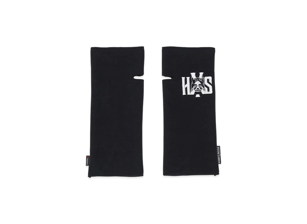 HYSTERIC GLAMOUR See No Evil Embroidery Arm Warmers "Black"