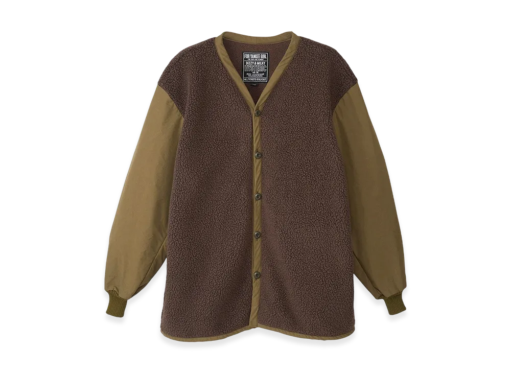 HYSTERIC GLAMOUR Boa Cardigan "Khaki"