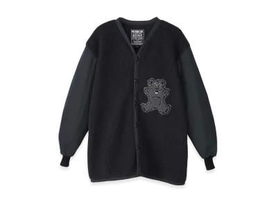 HYSTERIC GLAMOUR Fire Bear Patch Cardigan "Black"