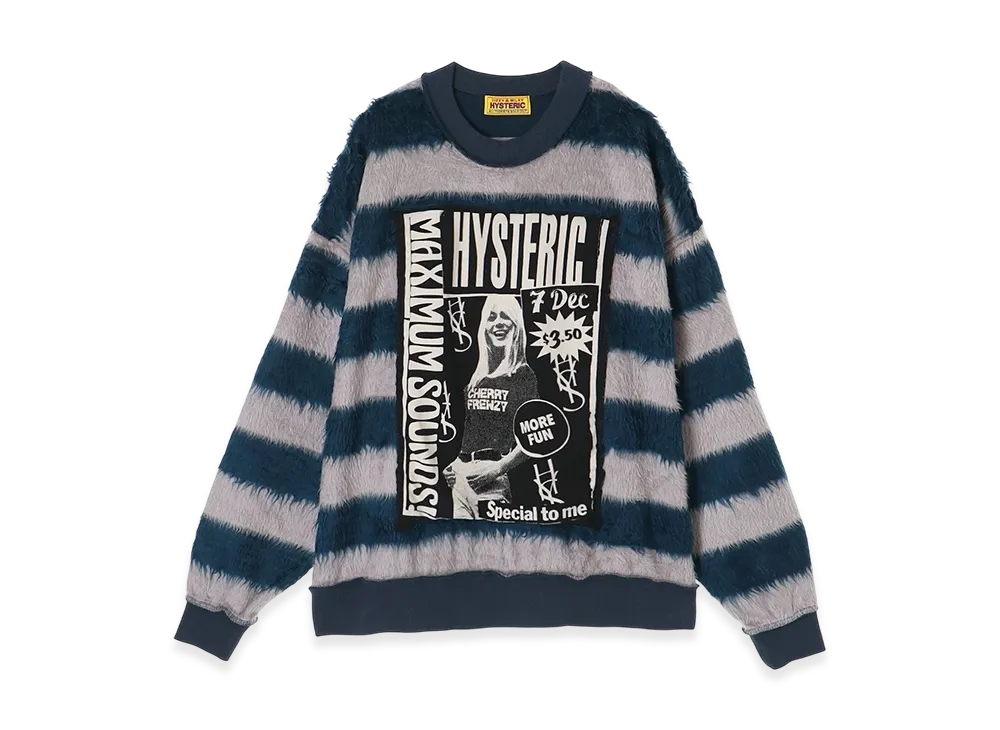 HYSTERIC GLAMOUR Maximum Sounds Sweatshirt "Blue"